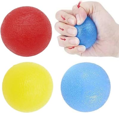 Set van 3 Stressballen voor Handtherapie en Oefeningen, Versterk Kracht en Verminder Stress met 3 Weerstandslevels, Geschikt voor Volwassenen en Kinderen