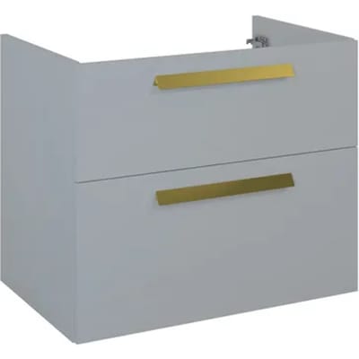 Elita Wastafelonderkast Ness 70cm - Lichtgrijs Glanzend - Met 2 Lades
