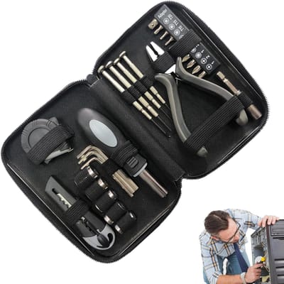 Gereedschap Set - Demontage Accessoires - Huishoudelijk Onderhoud - Inclusief IJzeren Doos - 3.8x11.8x3.8 cm