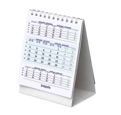 Brepols Bureaukalender 2027 - Wire-O - 10.5 x 13 cm