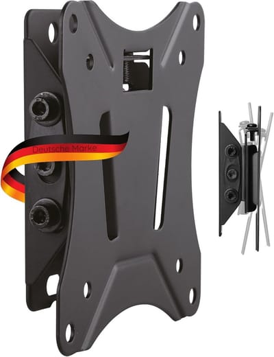 SCHWAIGER -9352- TV muurbeugel | kantelbaar | 33-74 cm | 13-29 inch | beugel voor LED 4K OLED | max. belasting 25 kg | wandafstand tot 1,25 cm | max. VESA standaard 100x100 | zwart
