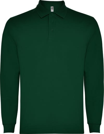 Flessen Groen Poloshirt Effen met lange mouwen Carpe merk Roly maat M