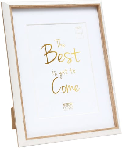 Deknudt Frames fotolijst S46WG1 P1 - wit/naturel - 13x18 / 18x24 cm