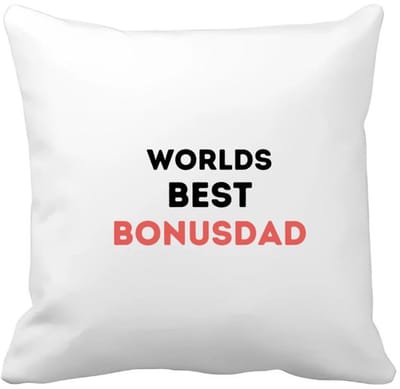 Akyol - worlds best bonusdad Kussen hoes - Papa - de beste bonusvader - vader cadeautjes - vaderdag - verjaardagscadeau - verjaardag - cadeau - geschenk - kado - gift - vader artikelen - 40 bij 40 cm