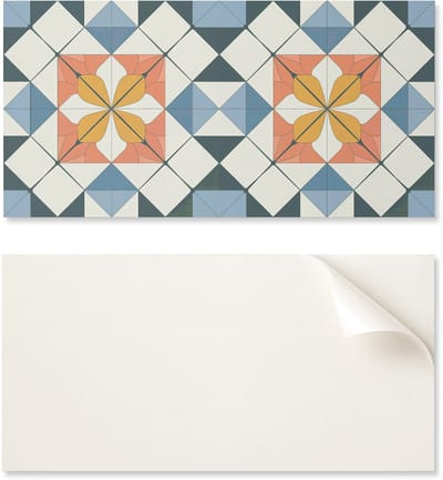 Decoratief paneel met afbeelding, 100x50 cm, geometrisch bloemenpatroon
