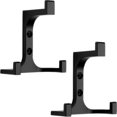 SOTECH 2 stuks Driedubbele haken QUADRO zwart mat 81 x 70 x 50 mm jashaken uit de BlackLine collectie