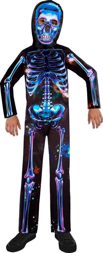 Amscan Kinderkostuum Neon Skelton Boy Jongens Neon/zwart Maat 3-4 Jaar