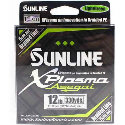 Sunline PE Line Asegai Xplasma 330yds PE 1.2 12lb Lichtgroen (6742)