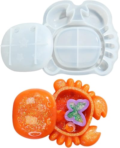 Set van 3 Ocean Animal Mallen voor Epoxyhars, Perfect voor Sieraden, Kaarsen en Creatieve Projecten met Deksel