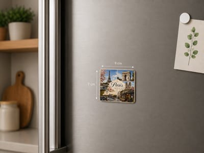 Koelkastmagneet MDF Parijs – Souvenir Magneet 9x7 cm – Frankrijk Magneet – Reis Cadeau