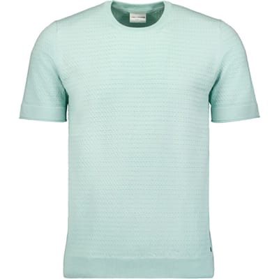 No Excess Pullover Short Sleeve Crewneck Solid Jacquard Mint Maat: XXL | Sweaters Outlet | Heren | Blauw