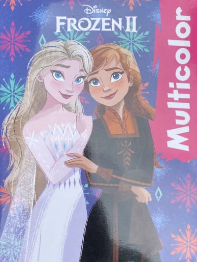 Multicolor Disney Frozen 2 Kleurboek - 32 Pagina's - 17 Kleurplaten en 17 Voorbeelden - Voor Kinderen - Uitermate Geschikt voor Kleurpotloden en Wasco
