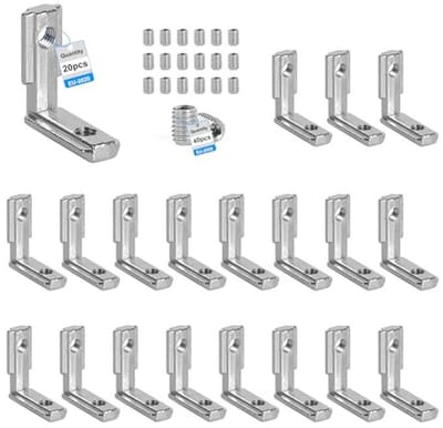 Hoekverbindingen voor Aluminium Profielen - 90° Hoekverbinders met 40 Schroeven