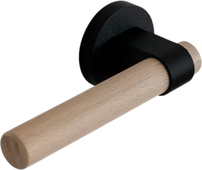Home 3D® - Deurklink Zwart – Deurkruk met Rozet – Modern Design – voor Binnendeuren - Beukenhout – Ontworpen en Gemaakt in Nederland