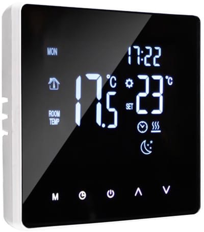 WiFi Slimme Thermostaat – LCD Touchscreen – Programmeerbaar Weekprogramma – Temperatuurregelaar voor Vloerverwarming