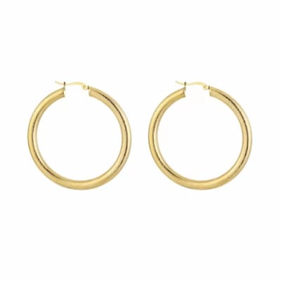 Bijoutheek Oorringen Hoop Mat Geborsteld Goud