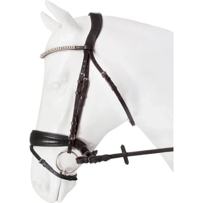 Horka Hoofdstel Gipsy Zweeds Leer Zwart Full