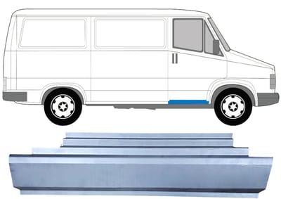 Reparatiepaneel dorpel achter wiel voor Citroen C25 1981-1994 / Rechts