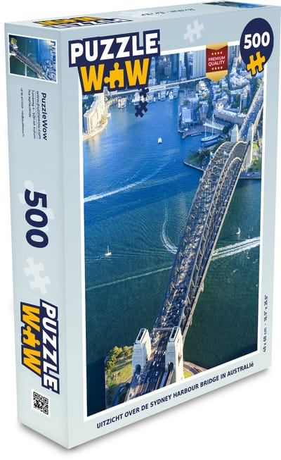 Puzzel Uitzicht over de Sydney Harbour Bridge in Australië - Legpuzzel - Puzzel 500 stukjes