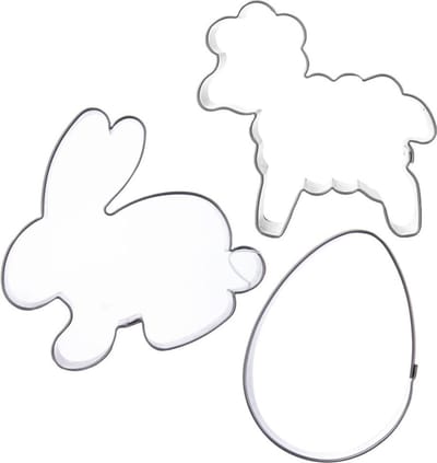 Koekjessnijders Pasen 3 stuks - Vormen - Uitsteekvorm - Cookie - Cutter - Uitsteekvormpjes - Koekjes - Bakken - Koekjessnijder