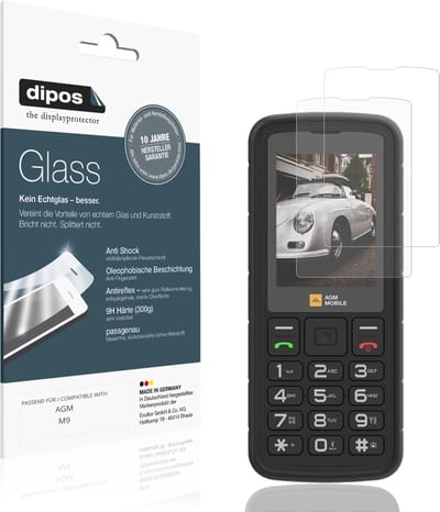 dipos – 2x Matte Pantserfolie geschikt voor AGM M9 | 9H Screenprotector