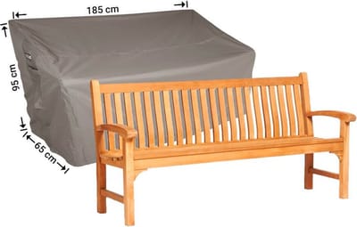 Raffles Covers Beschermhoes tuinbank - 185 x 65 H: 95 cm - RTGB185 - Waterdicht - Ademend - UV-bestendig - Elastisch rijgkoord - Beschermhoes tuinmeubelen