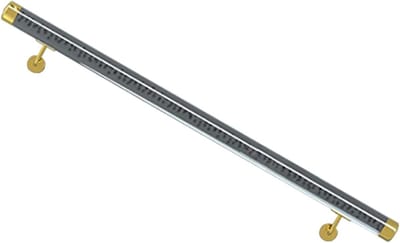 Trapleuning Kit - Veiligheidsreling - Veilig Traplopen - Acryl Kristal - Tot 6 meter - Goud