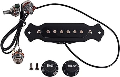 Geluidsopening Magnetische Pickup voor Akoestische en Elektrische Gitaar met Bevestigingsschroeven en Knoppen