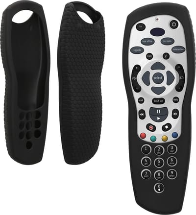 kwmobile hoes geschikt voor Sky Plus HD / SKY+ HD - Siliconen anti-slip hoes voor afstandsbediening in zwart