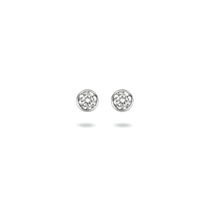 Glams oorknoppen zirkonia - 3 - Zilver
