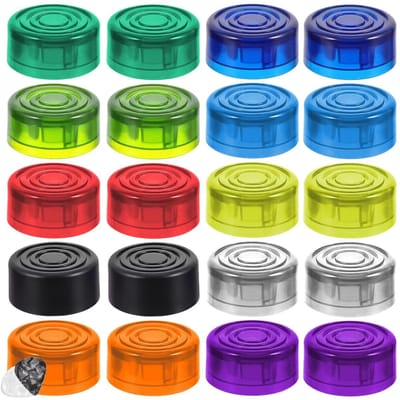 Gitaar Pedaal Toppers - Voetschakelaar Kappen - Pedaal Beschermen - Meerkleurige Set - 24.4 x 12 mm - 20 Stuks Kleurrijk
