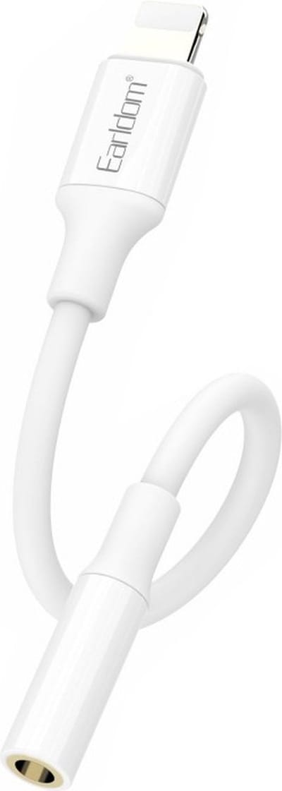 DrPhone Connect Pro OT78 Lightning naar 3.5mm Adapter - Compatibel met iPhone en iPad - Wit