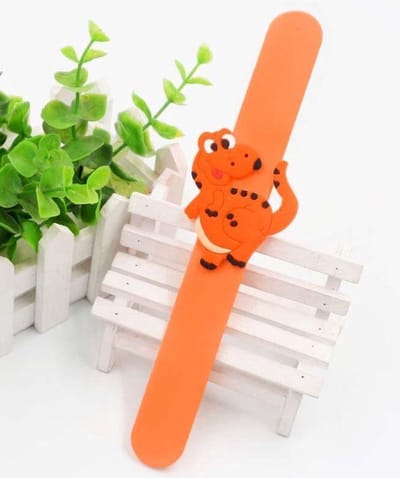 Akyol - Kinder Armband Dinosaurus -koningsdag arband -koningsdag -armband in oranje |oranje armband | Slap On armband - Armband - Kinderarmband - Armbandje - Dino - Dinosauriër - Oranje dierenarmband - Orange Dinosaur Animal Bracelet
