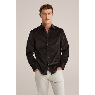 We Fashion Shirt Dark Brown Größe: S | Casual hemden Outlet | Herren | Braun