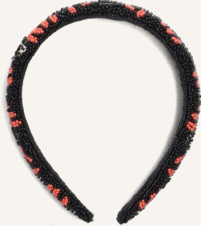Becksondergaard Brombeere Slim Beaded Hairbrace Haaraccessoires Dames - Zwart - Maat ONESIZE