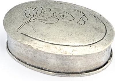 Asdoosje Ovaal Met Gravure - Bloemen en Planten Asbeeld Dieren Urn Voor Uw Geliefde Dier - Kat - Hond - Paard - Konijn