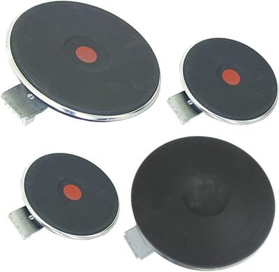 Verwarmingselementen Set - Kookplaat Onderdelen - Oven Reparatie - 4 Delige Kit - 2 Groot 2 Medium - Zilverkleurig
