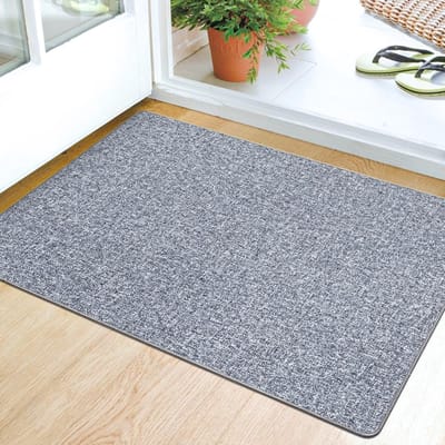 Vloermat Effen Kleur Entree Deur Huis Ingang Makkelijk te Onderhouden Voetmat Deur Schrap Zand Stof Mat 44*75cm gray