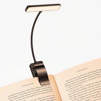 1 LED-boeklamp - Lezen - Nachtleeslamp met geheugen - 3 oogbeschermingsmodi - traploos dimmen - Lange batterijduur - 360° bed tablet flexibel licht