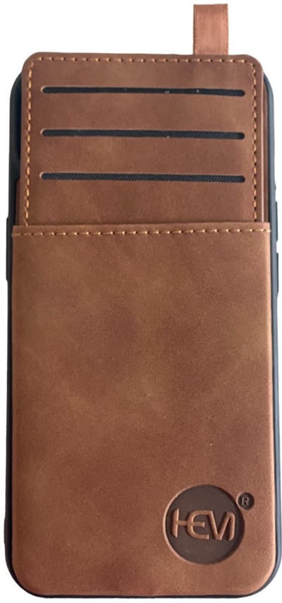 HEM Luxe Silky Brown Back Cover Geschikt Voor Apple iPhone 17 Pro Max – Bruin Telefoonhoesje – Wallet Case Met Pasjeshouder Voor 3 Kaarten – Beschermende Case