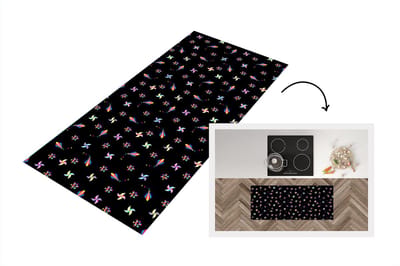 Keukenloper - Loper keuken - Regenboog - Windmolen - Patroon - Kinderen - 120x50 cm - Keukenloper vinyl