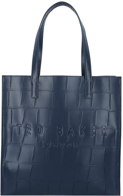 Ted Baker schoudertas Croccon Croc Effect Icon Bag Navy donkerblauw