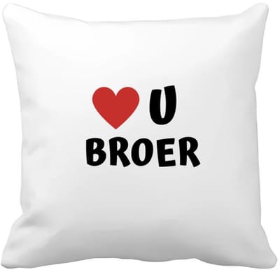 Akyol - love u broer Kussen hoes - Broer - de liefste broer - verjaardag - cadeautje voor broer - broer artikelen - kado - geschenk - 40 bij 40 cm
