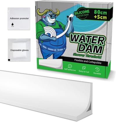 Waterstop Strip - Dorpel - Badkamer Droog Houden - Zelfklevend - 0.85m - Wit