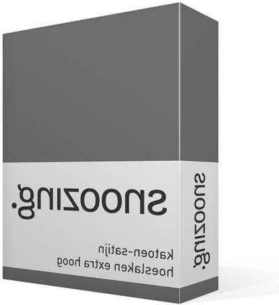 Hoeslaken Satijn - Katoen Hoeslaken - Comfortabel Slapen - Extra Hoge Rand - 70x200 cm - Antraciet