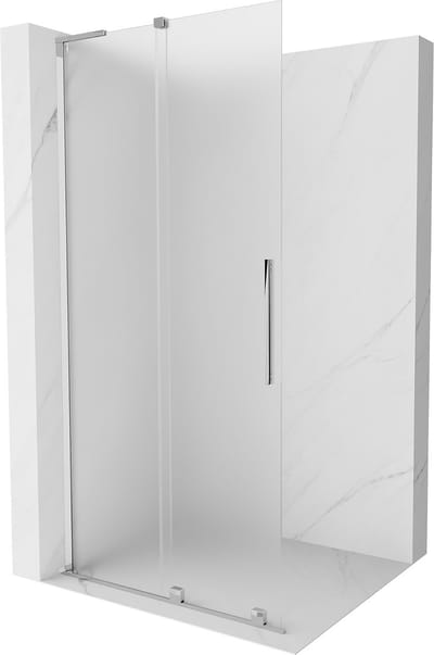 Mexen Velar L schuifbare douchewand Walk-in 90 x 200 , matglas 8 mm, chroom - 871-090-003-33-01