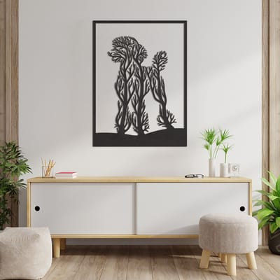 Wanddecoratie Poedel - Muurdecoratie Poedel - Muurdecoratie Hout - Wanddecoratie Hout - Muurdecoratie Woonkamer - Wanddecoratie Woonkamer - Wanddecoratie Industrieel - Wanddecoratie Dieren - Home Decor - Wall Line Art - 79 x 59 cm