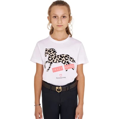 Katoenen meisjes-T-shirt Equestro Crazy Horse