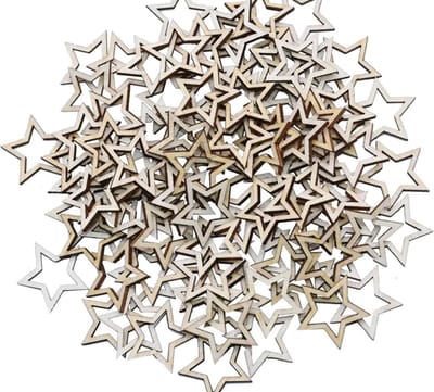 Akyol - kerstversiering - kerstster - houten sterren - bruin - versiering - sterren - 50 stuks - feestdagen - decoratie - kerstversiering - kerst decoratie - tafel decoratie kerst - kerst