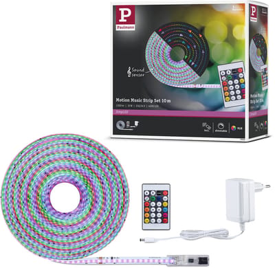 Paulmann SimPLED LED Strip 10 Meter RGBIC - Motion & Music - Plug & Play Set - 32W - 24V - Wit